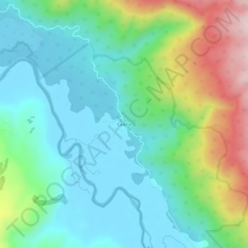 Topografische kaart Cadillal, hoogte, reliëf