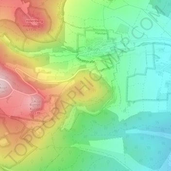 Topografische kaart Silbersee, hoogte, reliëf
