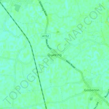 Topografische kaart Quadring, hoogte, reliëf