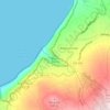 Topografische kaart Ribeira Funda, hoogte, reliëf