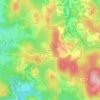 Topografische kaart Le Mas Vallier, hoogte, reliëf
