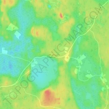 Topografische kaart Murtojärvi, hoogte, reliëf