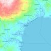 Topografische kaart Duero, hoogte, reliëf