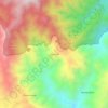 Topografische kaart Yarumal, hoogte, reliëf