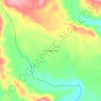 Topografische kaart El Empalme, hoogte, reliëf