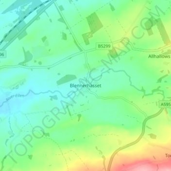 Topografische kaart Blennerhasset, hoogte, reliëf