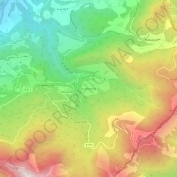 Topografische kaart Buchenhöhe, hoogte, reliëf