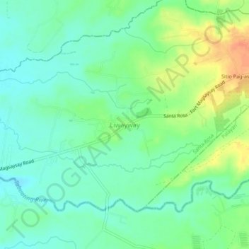 Topografische kaart Liwayway, hoogte, reliëf