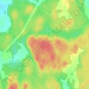 Topografische kaart Kleven, hoogte, reliëf