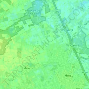 Topografische kaart Veld-Oostenrijk, hoogte, reliëf