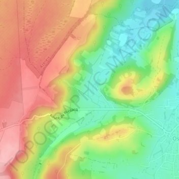 Topografische kaart Gardiole, hoogte, reliëf