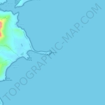 Topografische kaart Cap Ferré, hoogte, reliëf