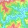 Topografische kaart Koate, hoogte, reliëf