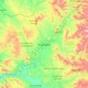 Topografische kaart Huajuapan, hoogte, reliëf
