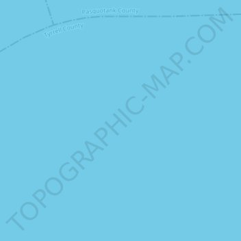 Topografische kaart Albemarle Sound, hoogte, reliëf