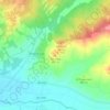 Topografische kaart Bermejo, hoogte, reliëf
