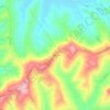 Topografische kaart Rustico, hoogte, reliëf