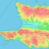 Topografische kaart Baie des Trépassés, hoogte, reliëf