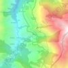 Topografische kaart Pajares, hoogte, reliëf