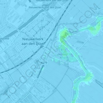 Topografische kaart 's-Gravenweg, hoogte, reliëf