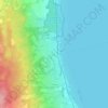 Topografische kaart Riederau, hoogte, reliëf