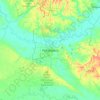 Topografische kaart Pekanbaru, hoogte, reliëf