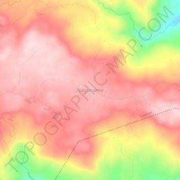 Topografische kaart Nagsinamo, hoogte, reliëf