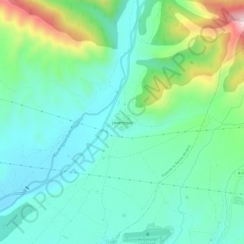 Topografische kaart Javierregay, hoogte, reliëf