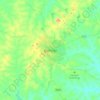 Topografische kaart Korhogo, hoogte, reliëf