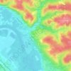 Topografische kaart La Grabasse, hoogte, reliëf
