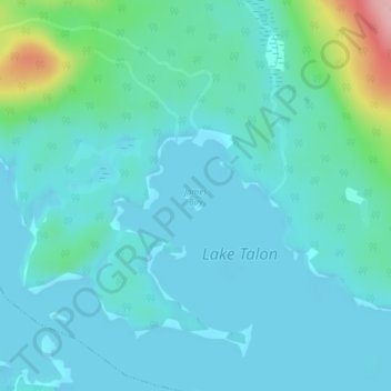Topografische kaart James Bay, hoogte, reliëf