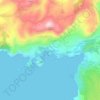 Topografische kaart Παλαιοκαστρίτσα, hoogte, reliëf