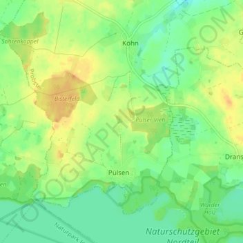 Topografische kaart Selkenrade, hoogte, reliëf