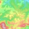 Topografische kaart Le Mazet, hoogte, reliëf