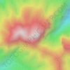 Topografische kaart Mount Kitanglad, hoogte, reliëf