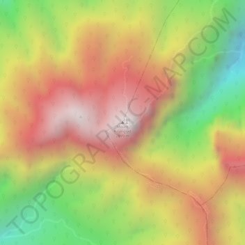 Topografische kaart Mount Kitanglad, hoogte, reliëf