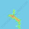 Topografische kaart Victoria, hoogte, reliëf