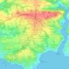 Topografische kaart Kermaviou, hoogte, reliëf