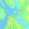 Topografische kaart Everett, hoogte, reliëf