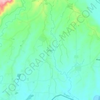 Topografische kaart Pugol, hoogte, reliëf