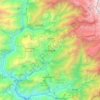 Topografische kaart Gangtok, hoogte, reliëf