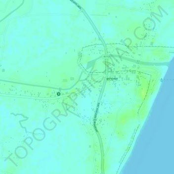 Topografische kaart Sharankhola, hoogte, reliëf