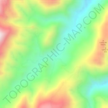 Topografische kaart AIPECITO, hoogte, reliëf