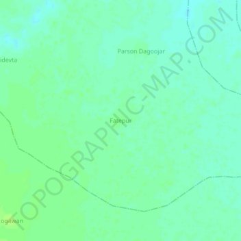 Topografische kaart Fatepur, hoogte, reliëf