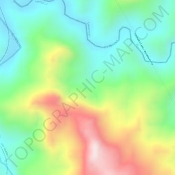 Topografische kaart El Sande, hoogte, reliëf