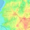 Topografische kaart La Fontaine aux Pèlerins, hoogte, reliëf