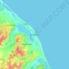Topografische kaart Mullaitivu, hoogte, reliëf