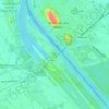 Topografische kaart Île du Rhin, hoogte, reliëf