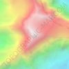 Topografische kaart Pico Sur, hoogte, reliëf