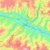 Topografische kaart Yuanyang, hoogte, reliëf